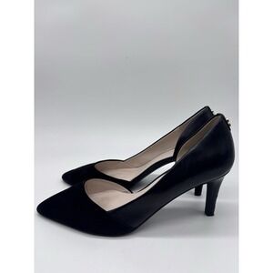 Cole Haan Women's Size 10 Black Suede And Leather Heels Pumps Womens